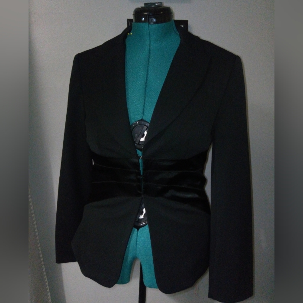 Spiegel Black Tuxedo Hourglass Blazer Sz 8 NWOT - Picture 2 of 16
